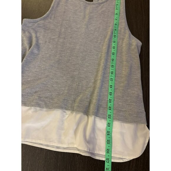 J.Crew Mercantile Gray Sleeveless Layered Look Hem Tank Top Size Large - Picture 7 of 7